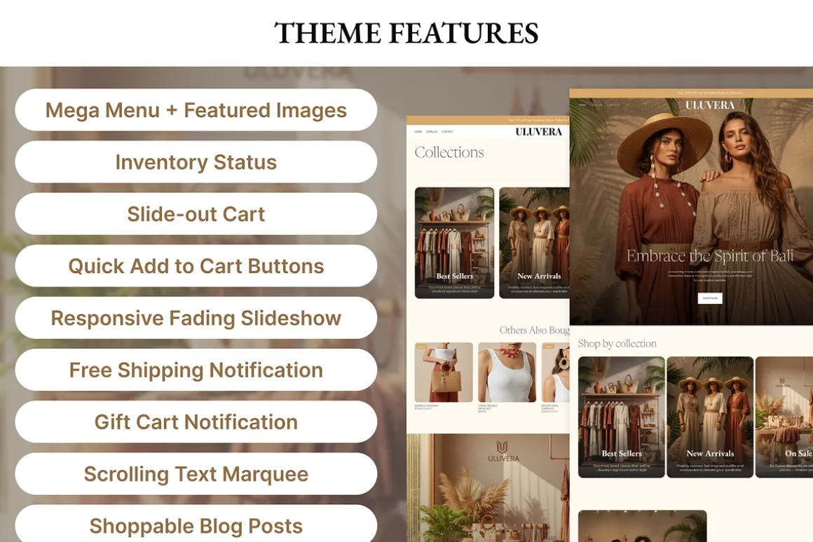 Bali Boho Tropical Shopify 2.0 Theme