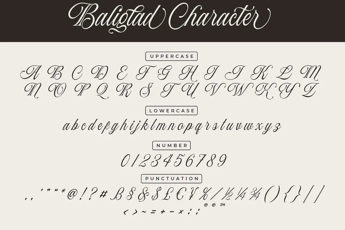Baliglad – Stylish Calligraphy Font