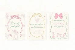 Ballerina core vector doodles set