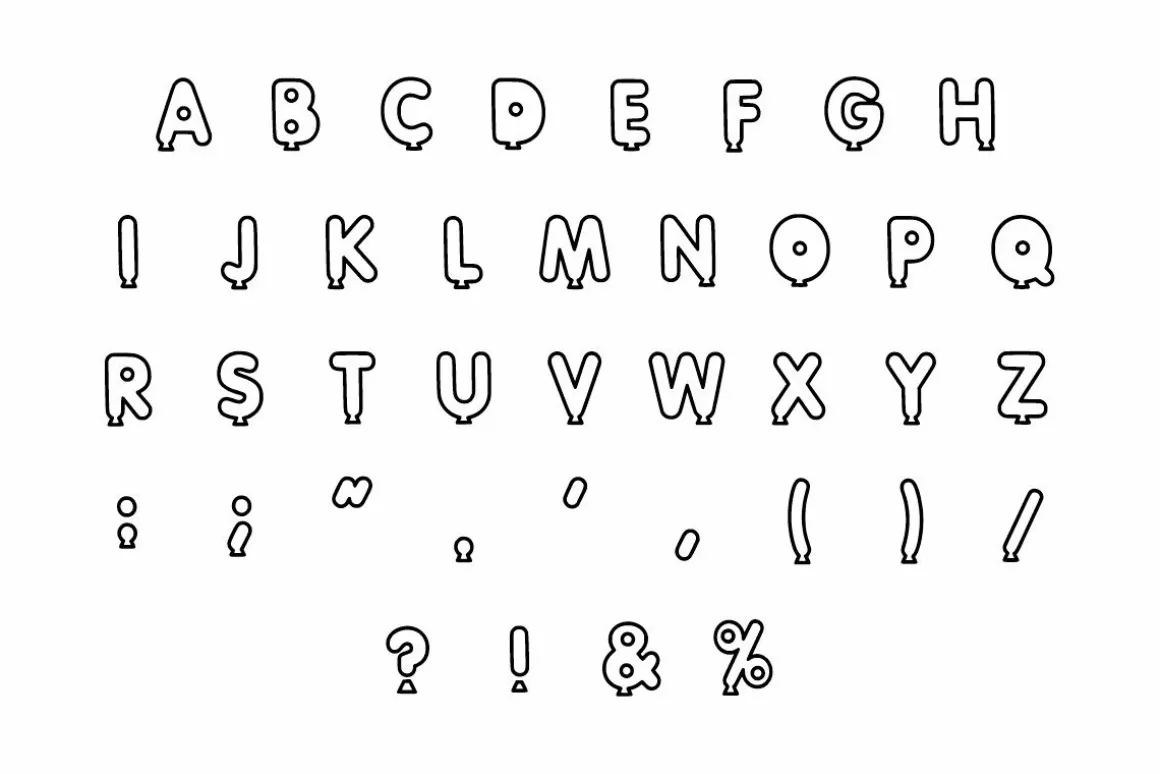 BALLON COSPLAY - PLAYFULL FONT