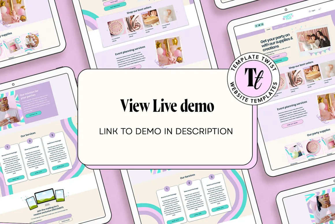 Balloon business website template