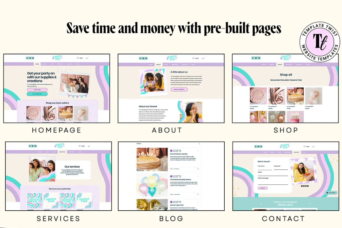 Balloon business website template