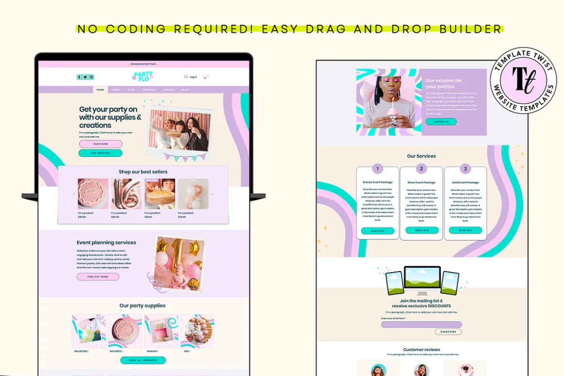 Balloon business website template
