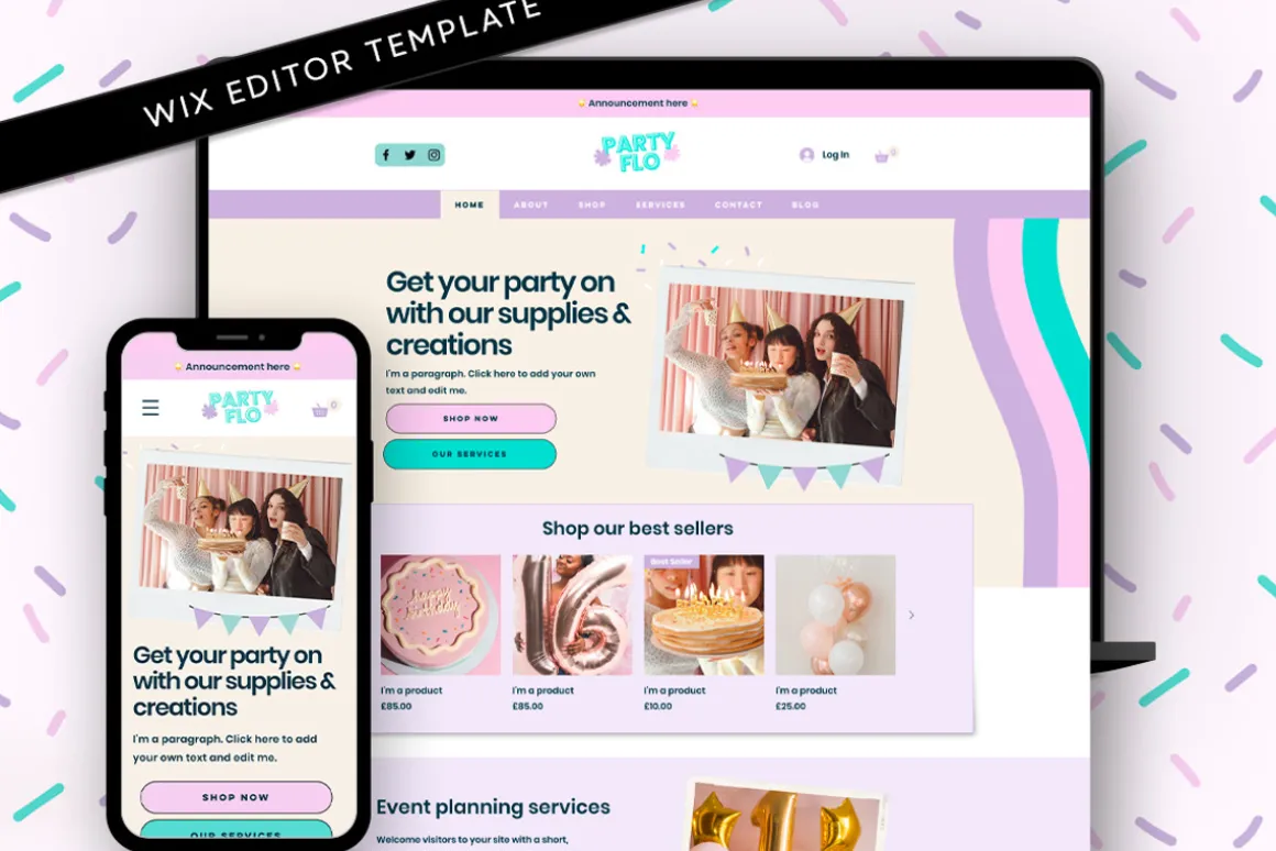 Balloon business website template