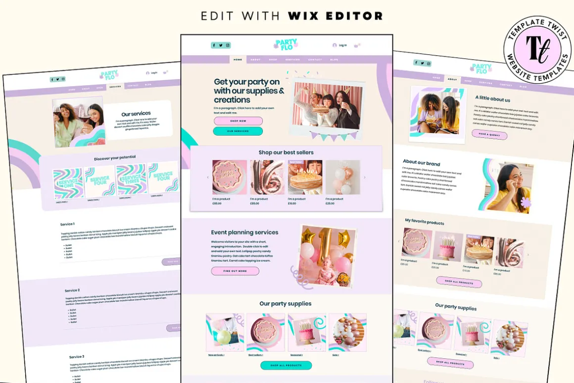 Balloon business website template