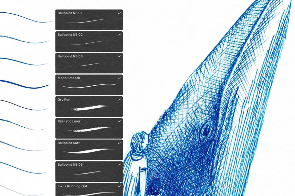Ballpoint Brushes For Procreate