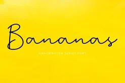 Bananas elegant script font