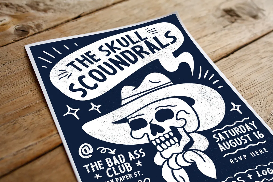 Band Poster Hand Drawn Template