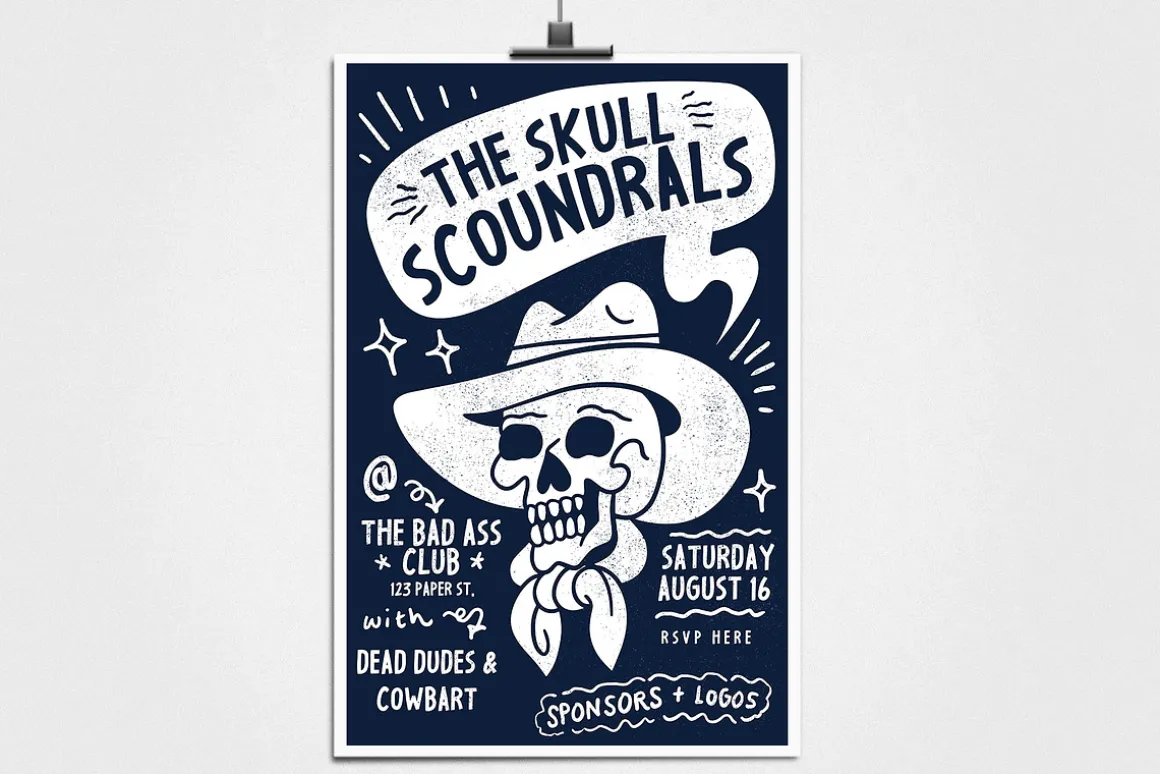 Band Poster Hand Drawn Template