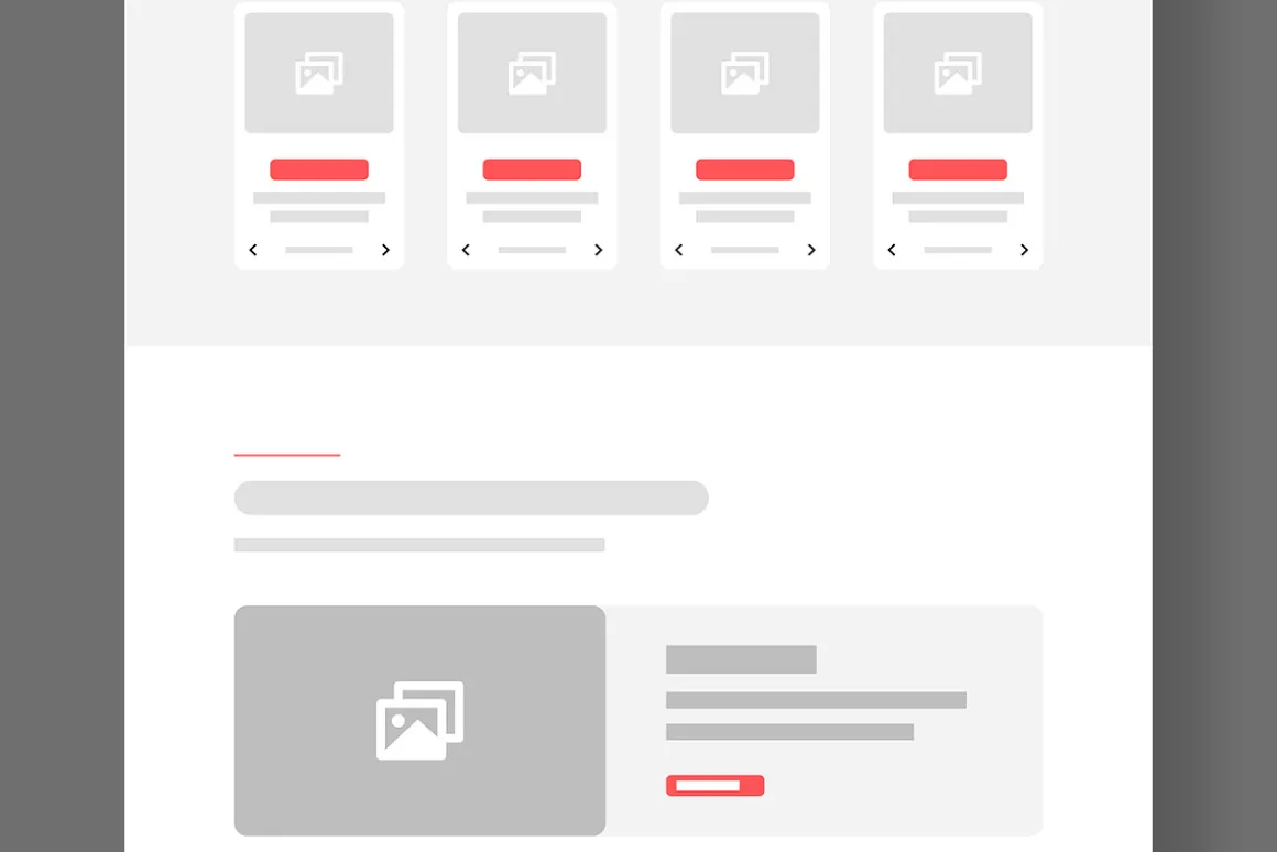 Banking and Finance Wireframe Layout