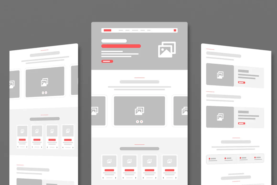 Banking and Finance Wireframe Layout