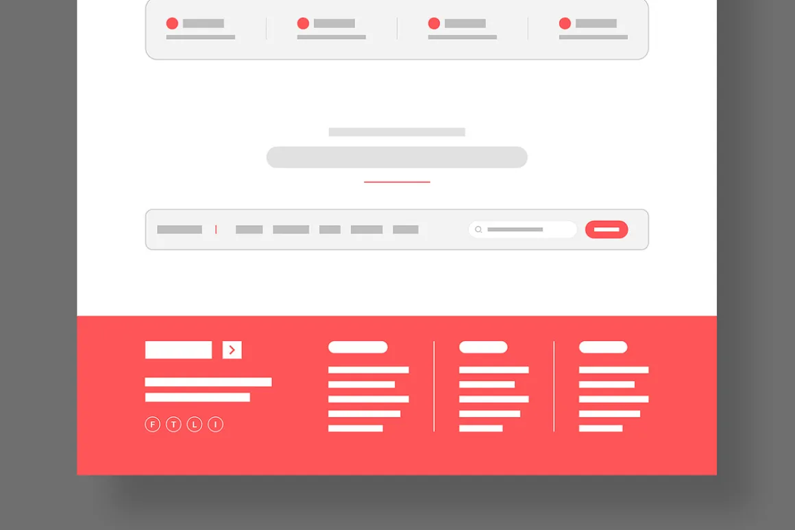 Banking and Finance Wireframe Layout