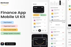 Banksad - Finance Mobile App UI Kit