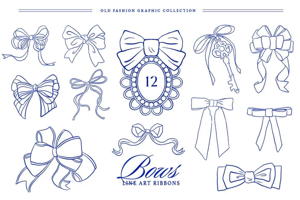 +420 Barbara Vintage Line Art Set