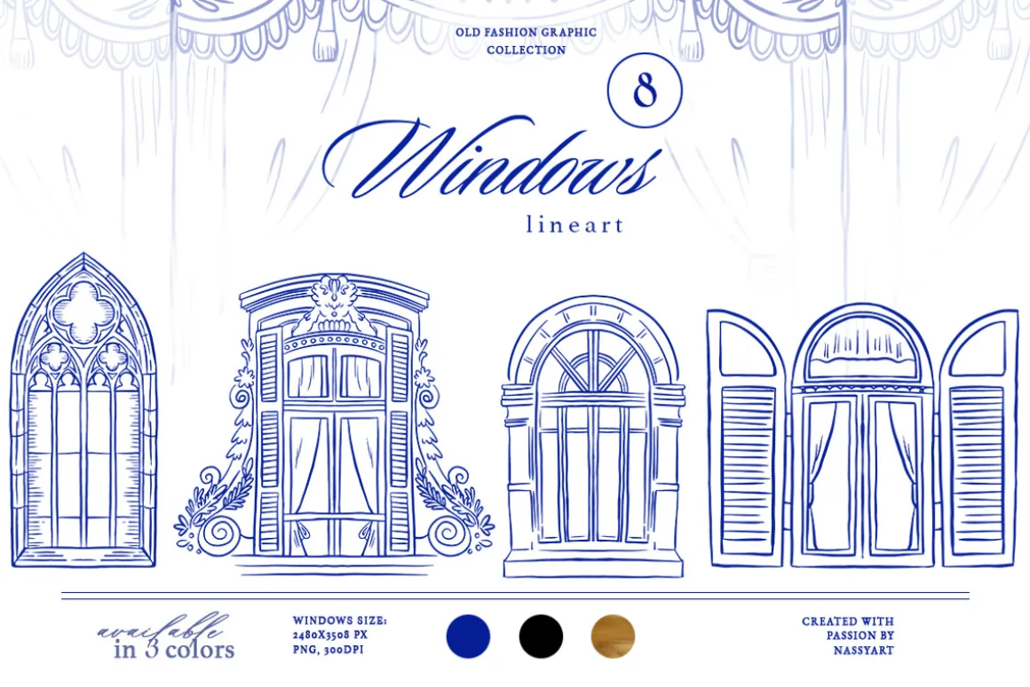 +420 Barbara Vintage Line Art Set