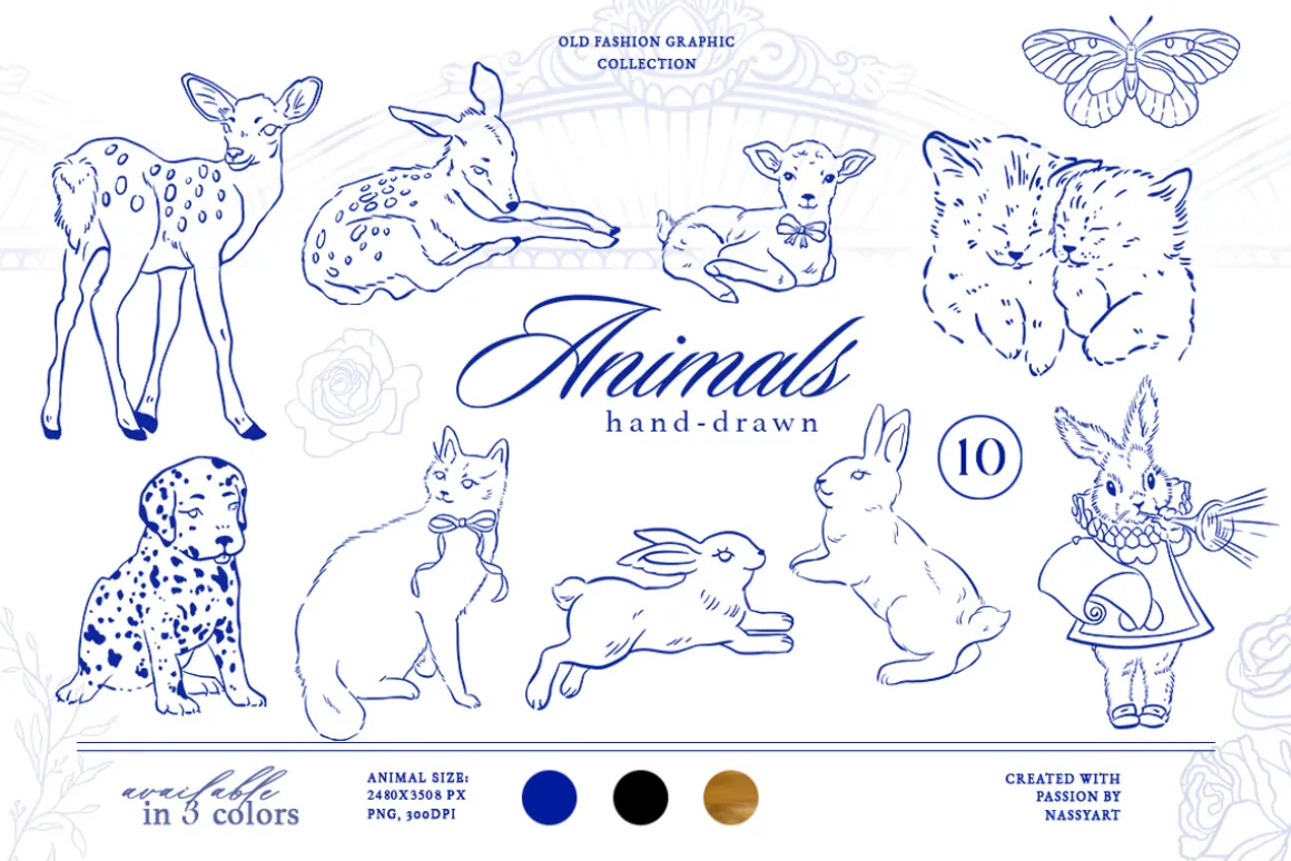 +420 Barbara Vintage Line Art Set