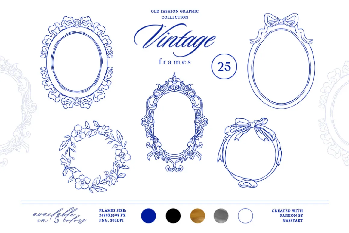 +420 Barbara Vintage Line Art Set