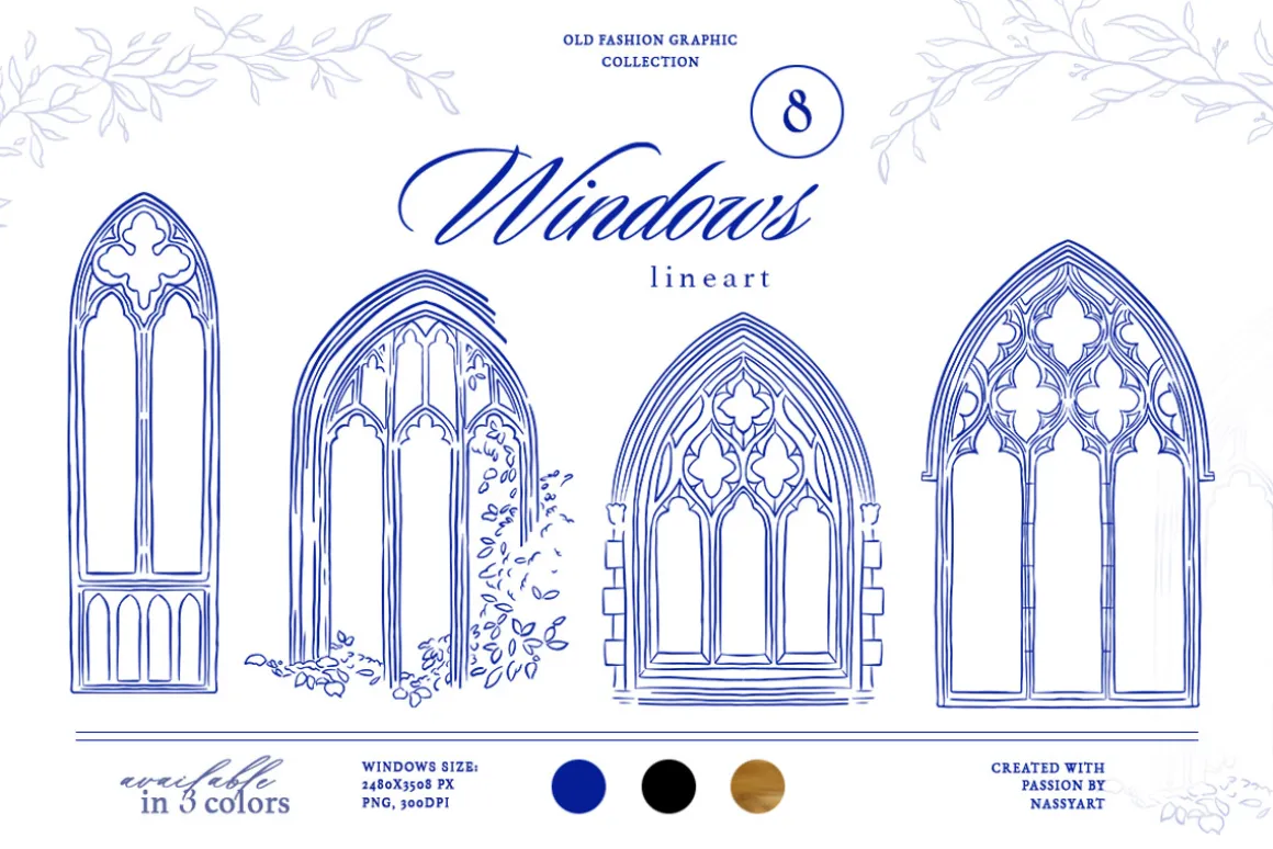 +420 Barbara Vintage Line Art Set