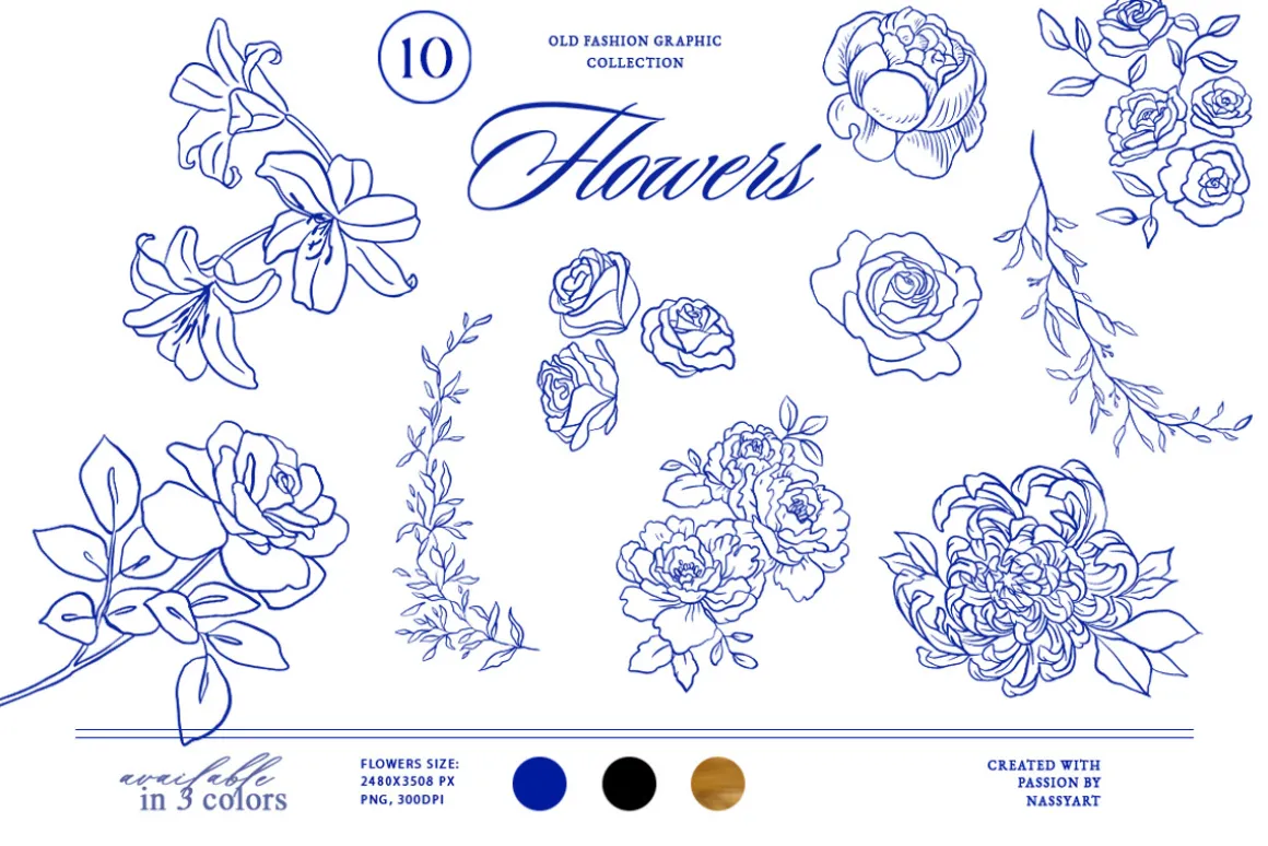 +420 Barbara Vintage Line Art Set