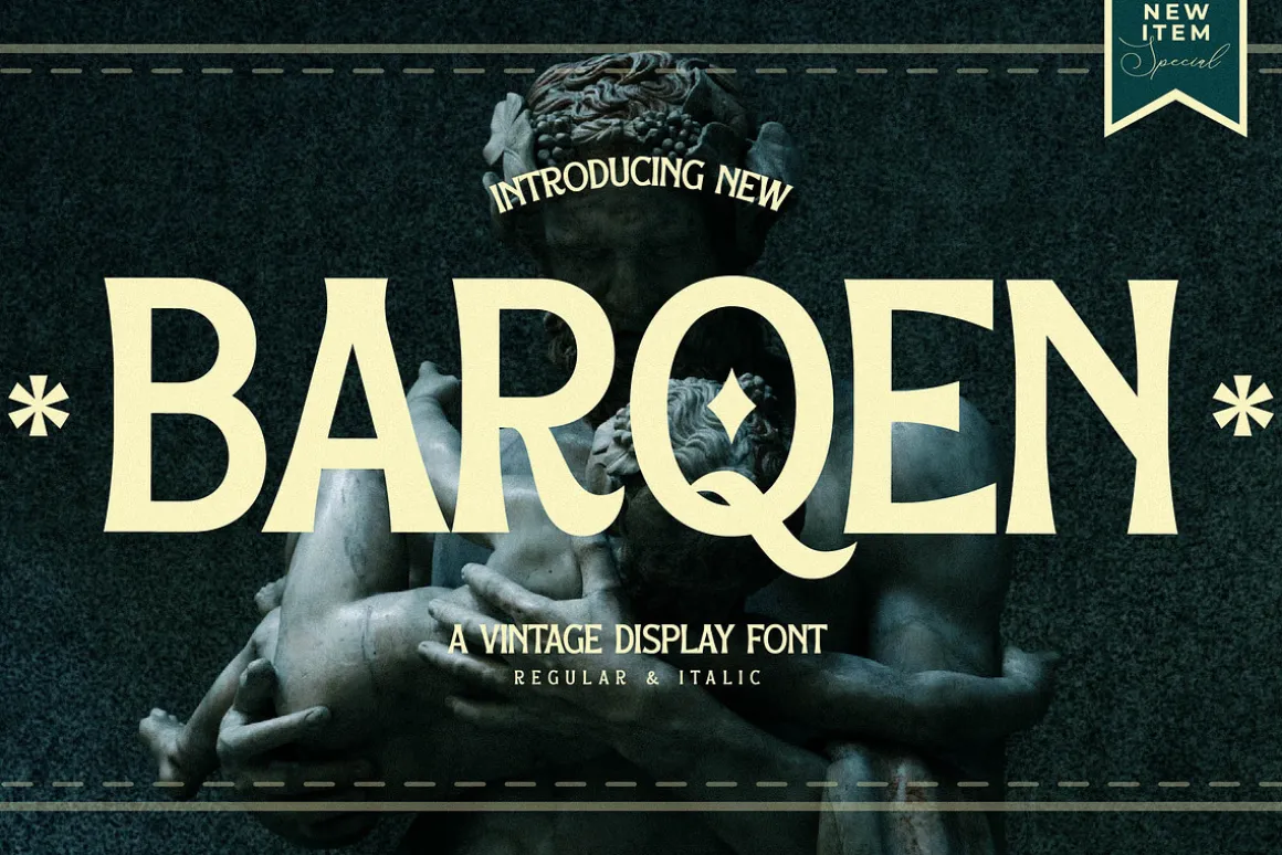 Barqen A Vintage Display Font LS