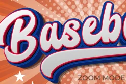Baseball Text Effect 3D Style