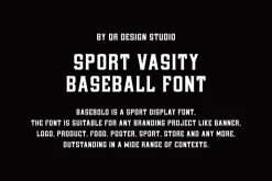 Basebold Sport Varsity Baseball Font