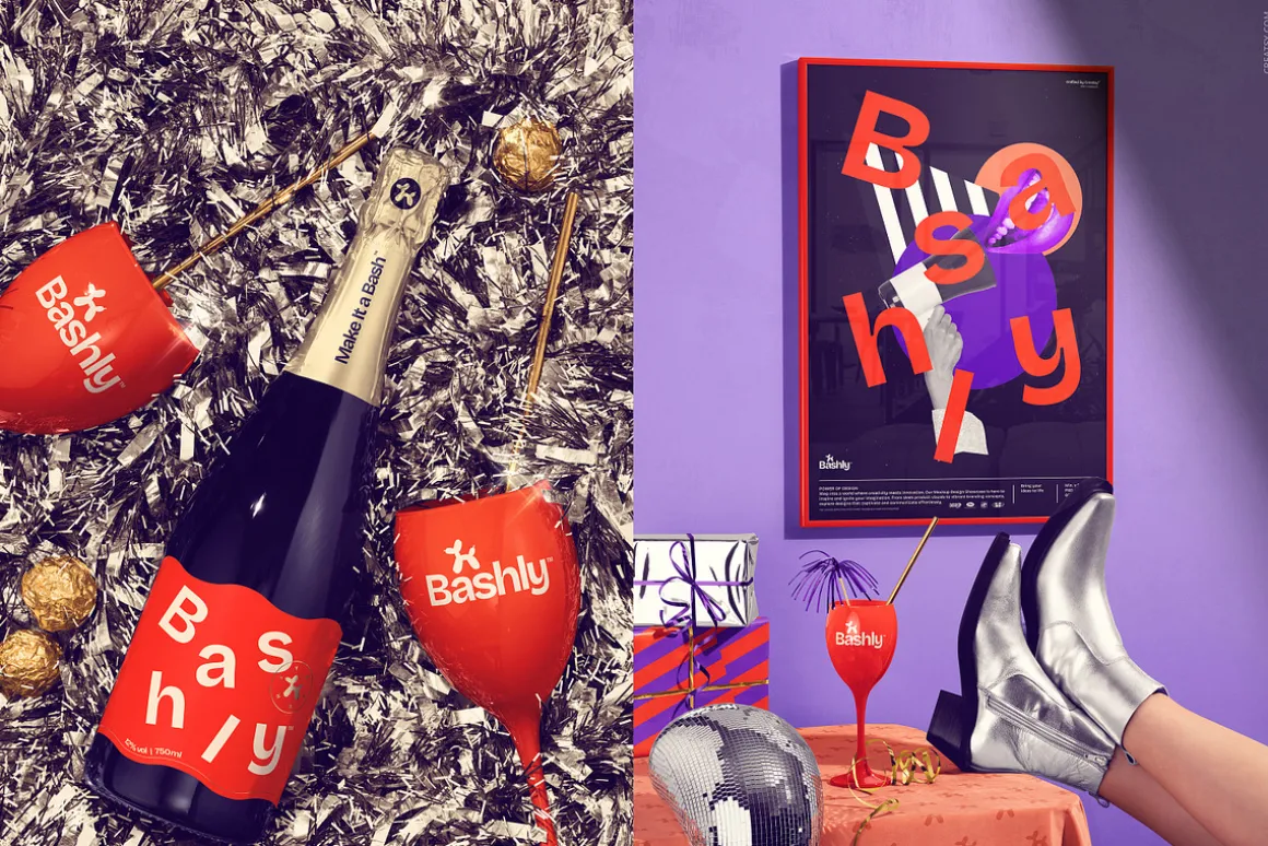 Bashly Party-themed Mockups Bundle