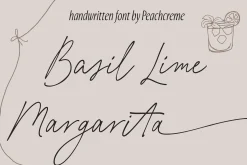 Basil Lime Margarita Script Font