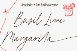 Basil Lime Margarita Script Font