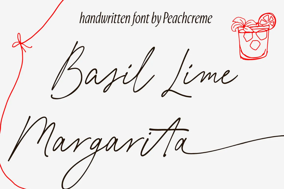 Basil Lime Margarita Script Font