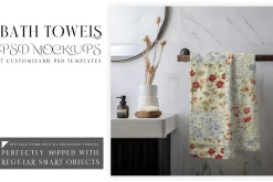 Bath Towels Mockups