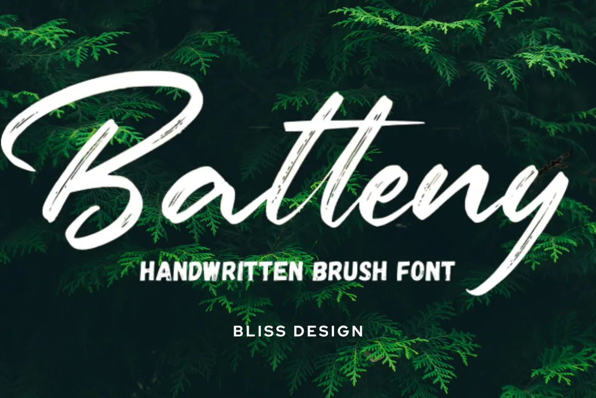 Batteny-Brush Font