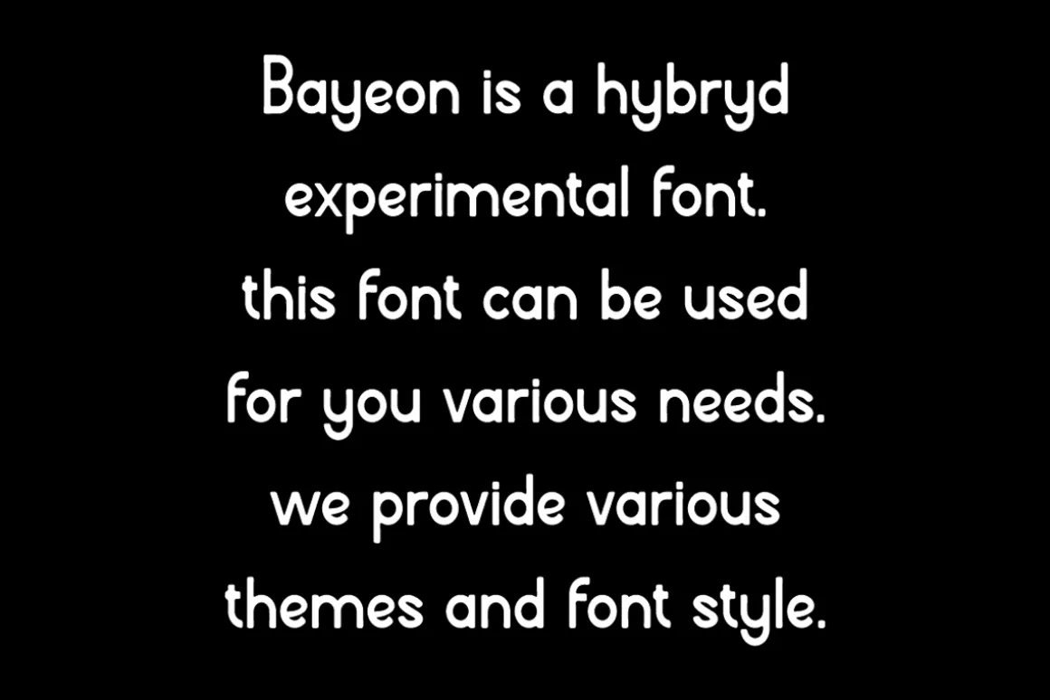 Bayeon - Hybrid Display Font