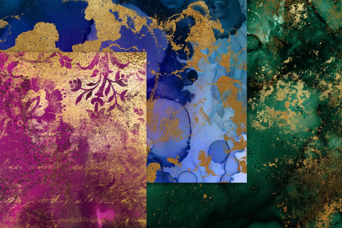 Bayou Gold Grunge Textures
