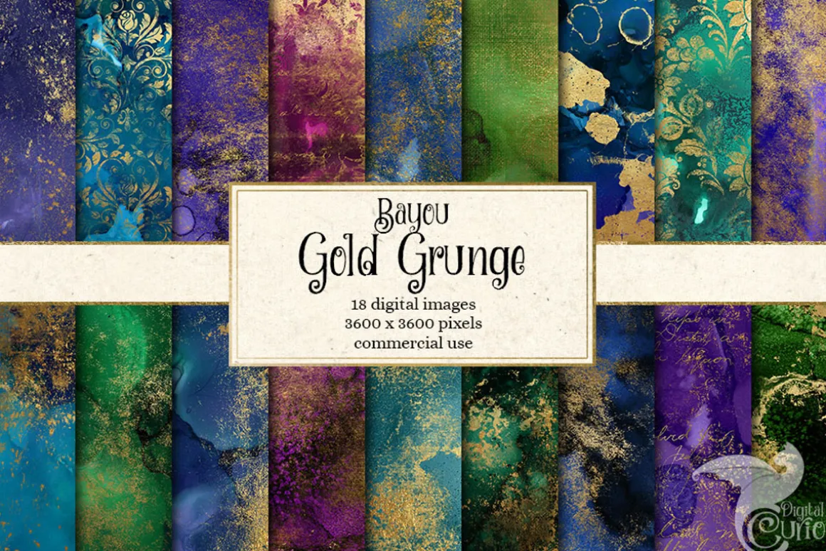 Bayou Gold Grunge Textures