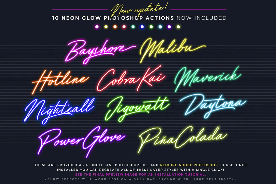 Bayshore + New! Neon Glow Styles