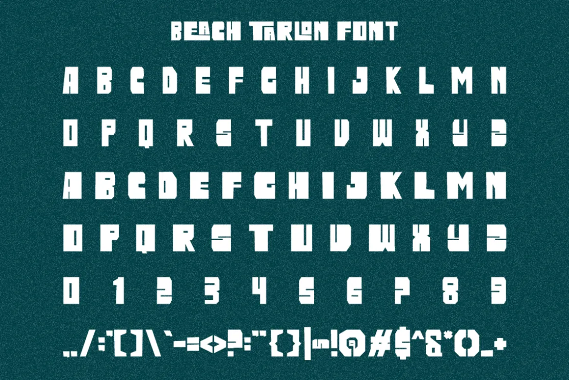 Beach Tarlon - Bold Font