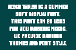Beach Tarlon - Bold Font