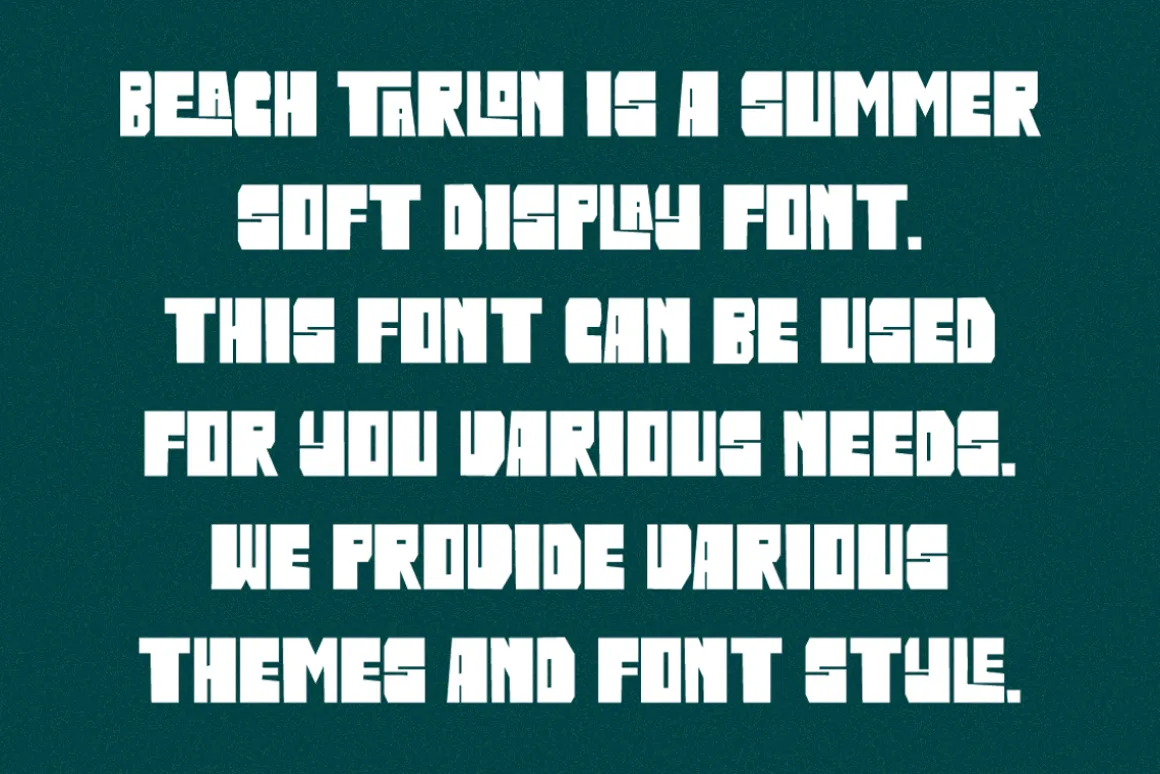 Beach Tarlon - Bold Font