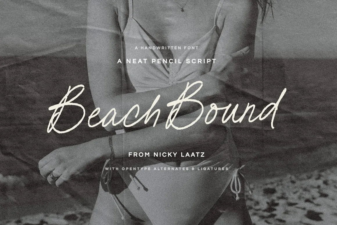 Beach Bound - A Fresh Pencil Script