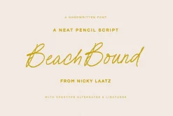 Beach Bound - A Fresh Pencil Script