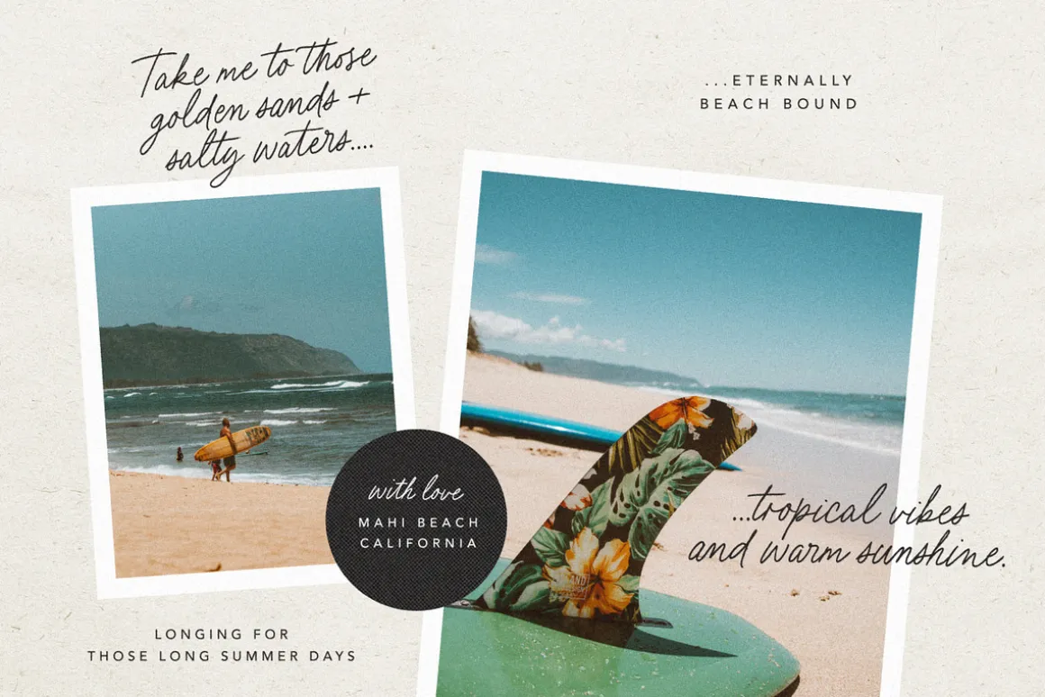 Beach Bound - A Fresh Pencil Script