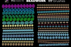 117 BEADWORK brushes PROCREATE X5