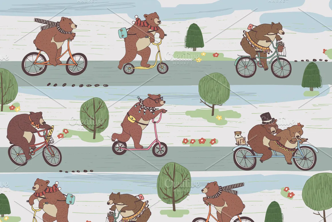 Bears on Bikes