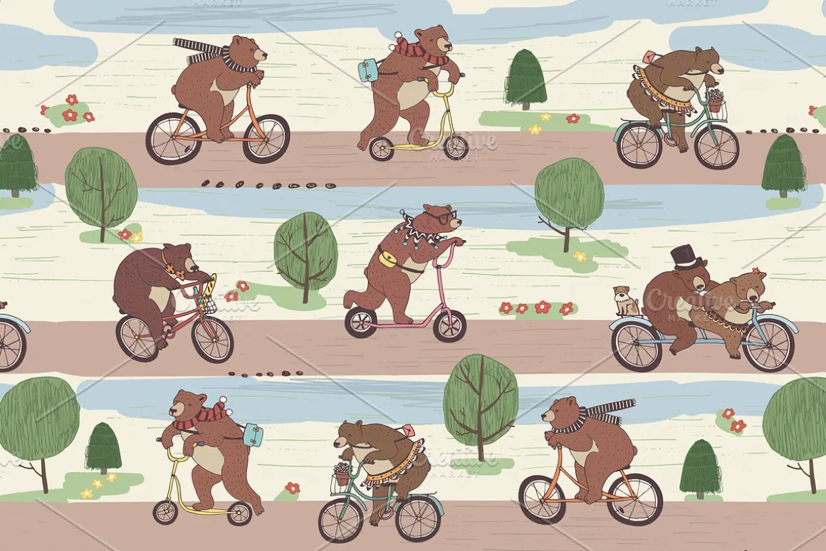 Bears on Bikes