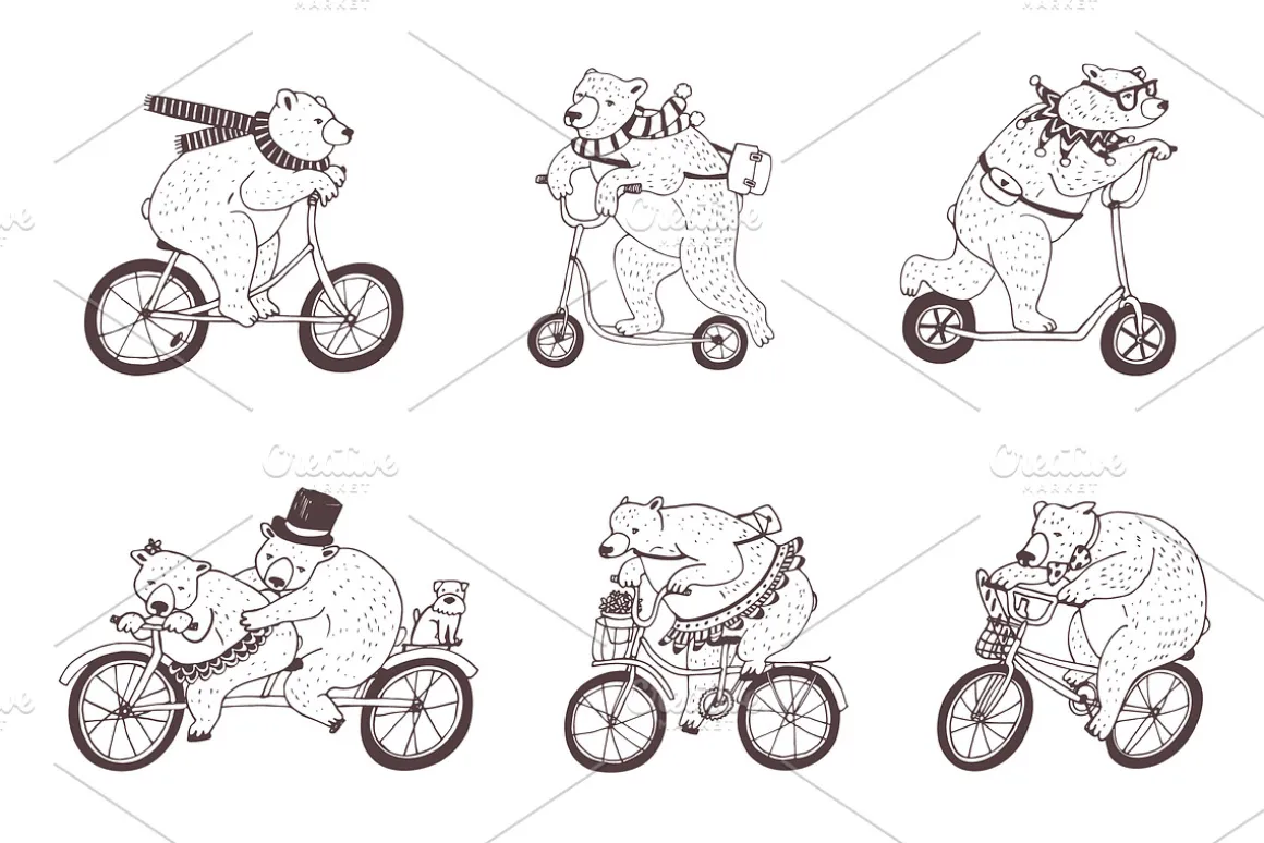 Bears on Bikes