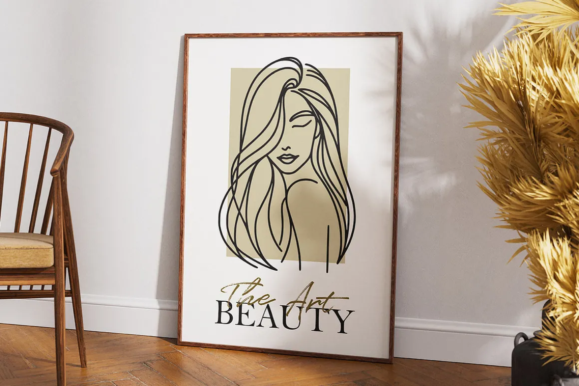 Beautiful Women Line Art