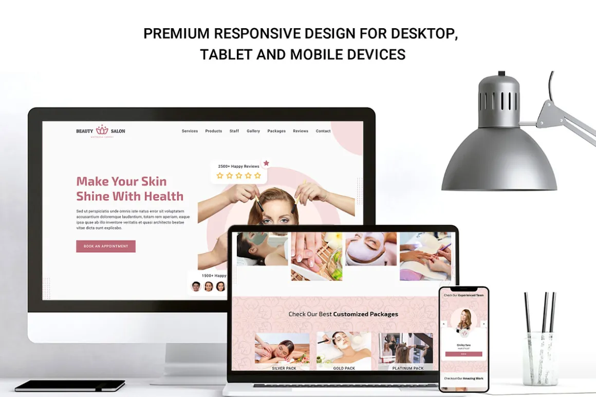Beauty salon website template HTML