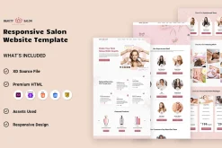 Beauty salon website template HTML