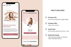 Beauty salon website template HTML